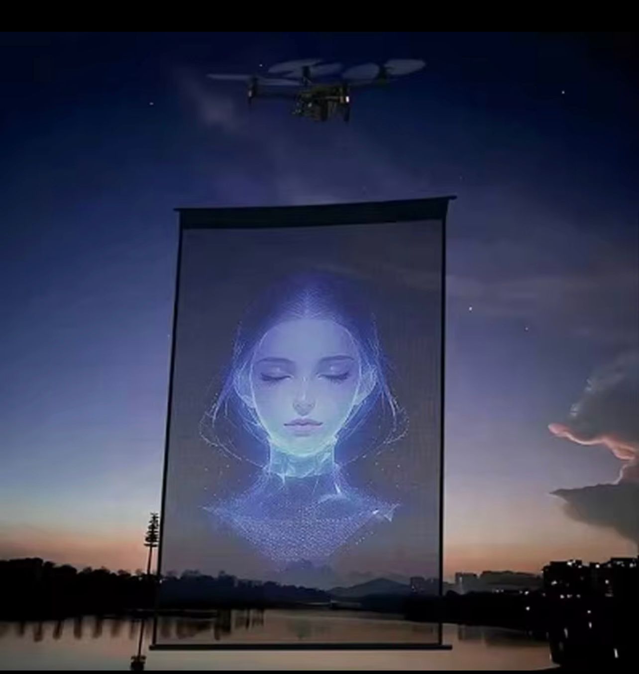 Écran LED volant en concert